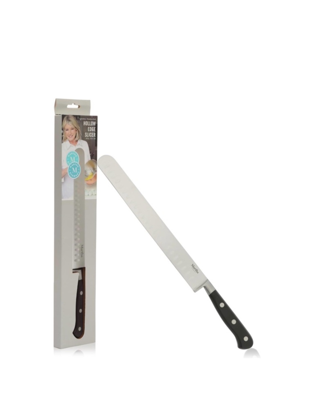 Martha Stewart Stainless Steel Hollow Edge Slicer 10 In